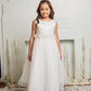 Luxurious Princess Ballgown Dress w/ Floral Trim