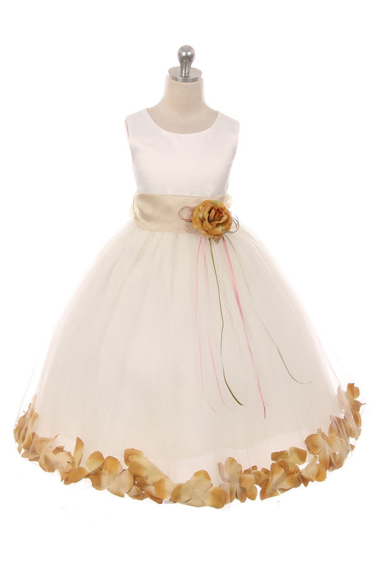 Dress - Flower Petal Dress W/ Sash (Ivory Dress) 2of2
