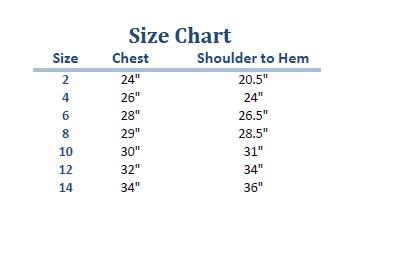 Dress - Circle Embroidery Chiffon Girl Dress Size Chart