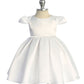 Classic Pearl Pleated Baby Dress