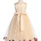Blush Satin Flower Petal Girl Dress