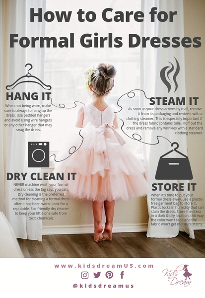 How to Care for Formal Girls Dresses | KidsDreamUS